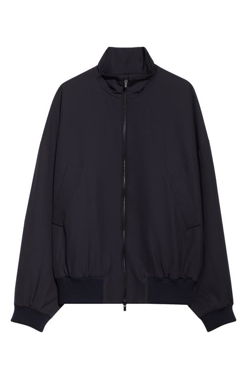 Fear Of God High-necked Jacket With Ribbed Cuffs And Hem In Navy
