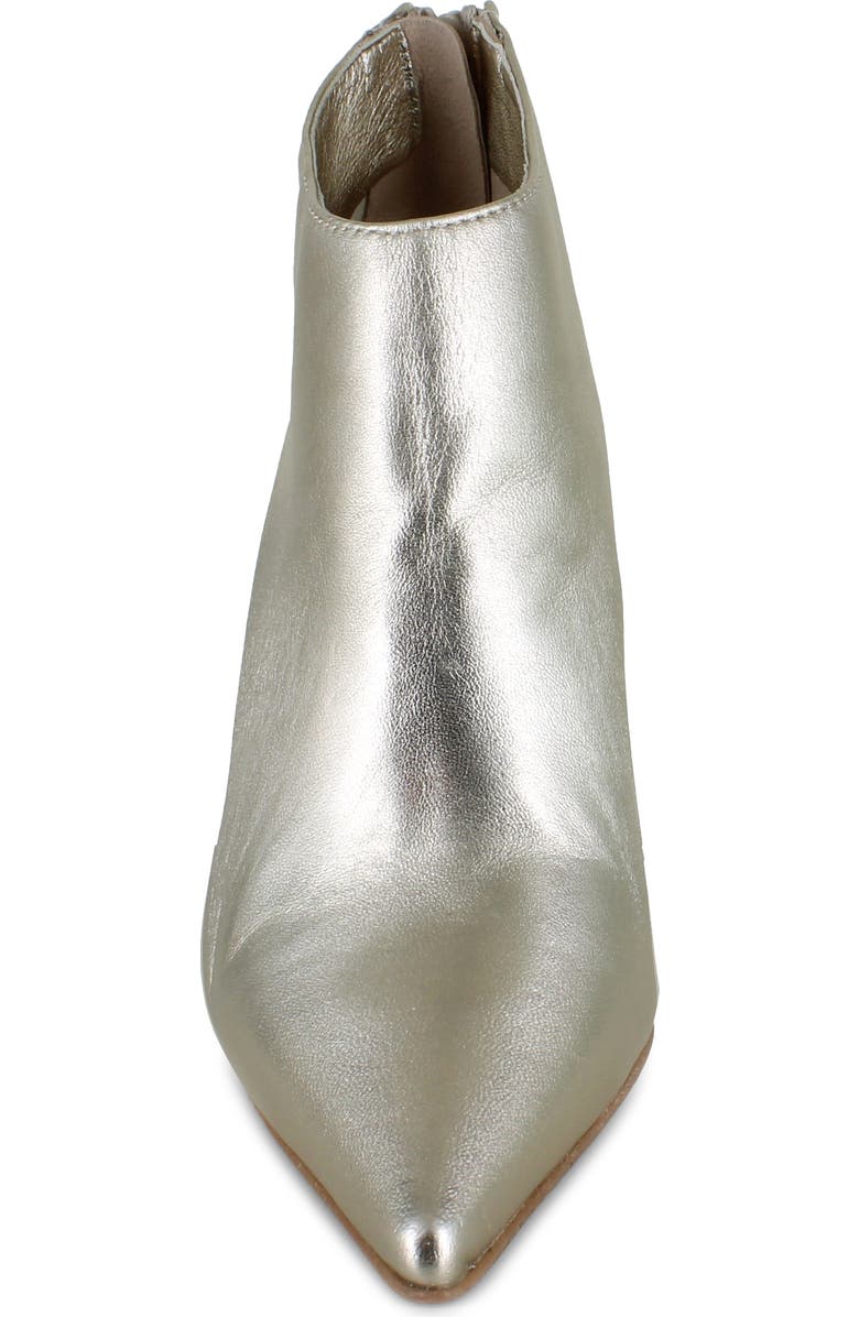 ZIGI Elina Pointed Toe Bootie, Alternate, color, Gold Leather