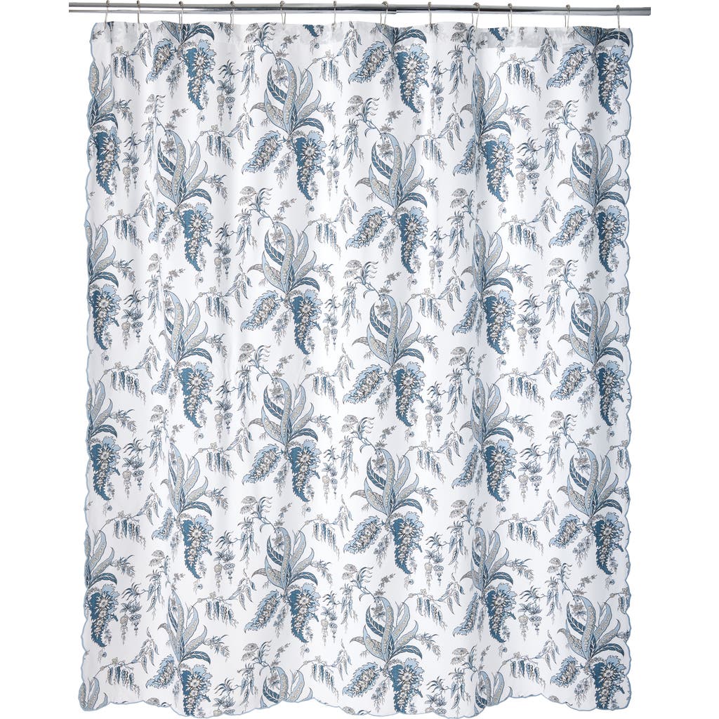 Matouk Apolline Shower Curtain In Mediterranean