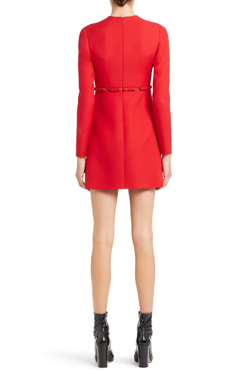Valentino Bow Detail Crepe Couture Dress, Alternate, color, 