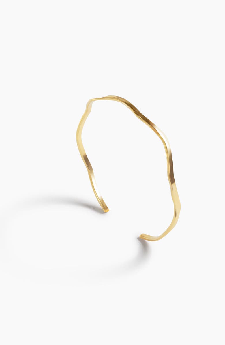 ABLE Olivia Wavy Cuff Gold-filled, Main, color, Gold