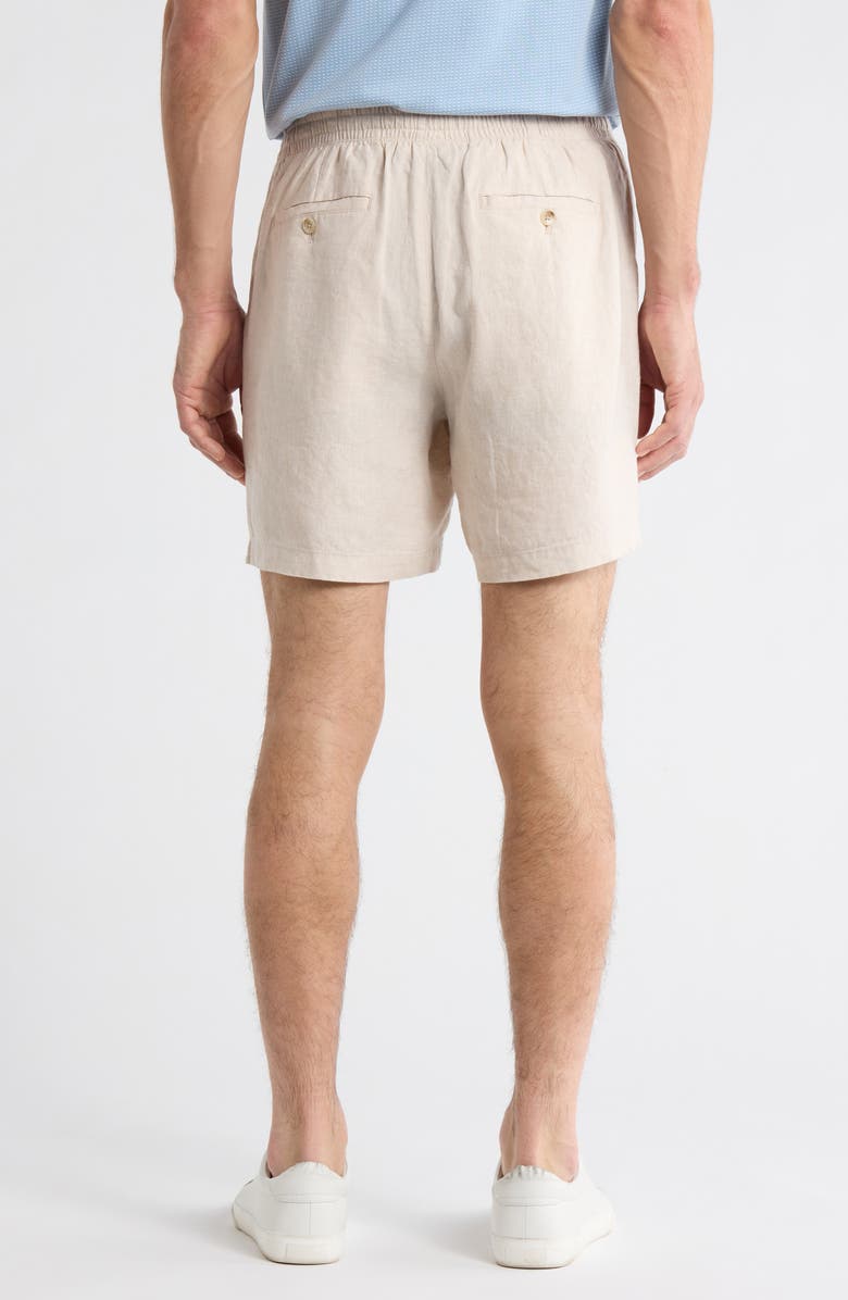 Nordstrom Flat Front Linen Chino Shorts, Alternate, color, Beige Pumice