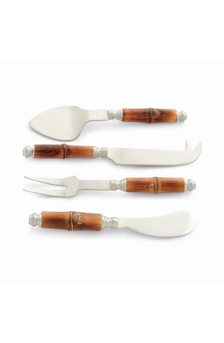 Napa Home & Garden Barclay Butera Keystone Cheese Knives Set Of 4, Main, color, Brown