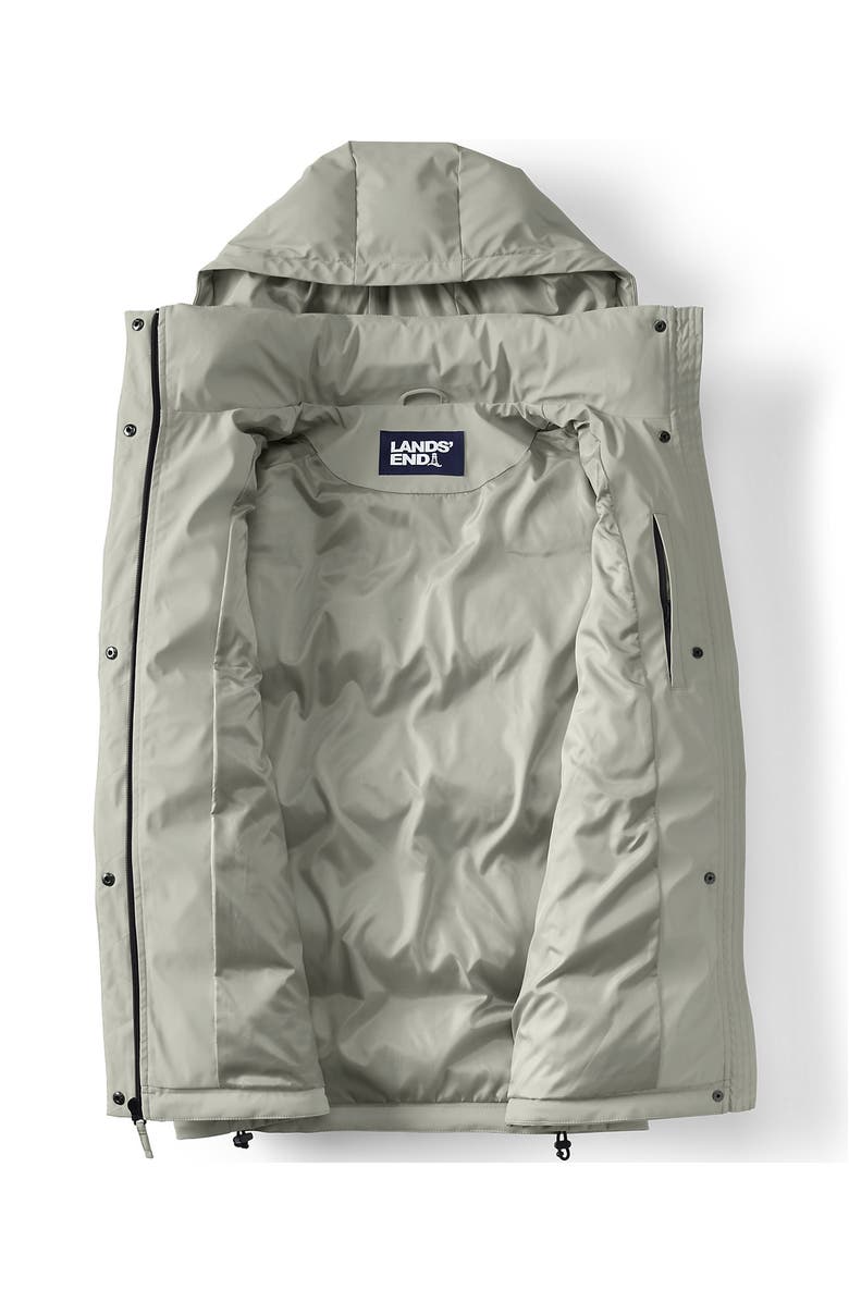 Lands' End Squall Insulated Slicker Puffer Jacket, Alternate, color, Soft Silver