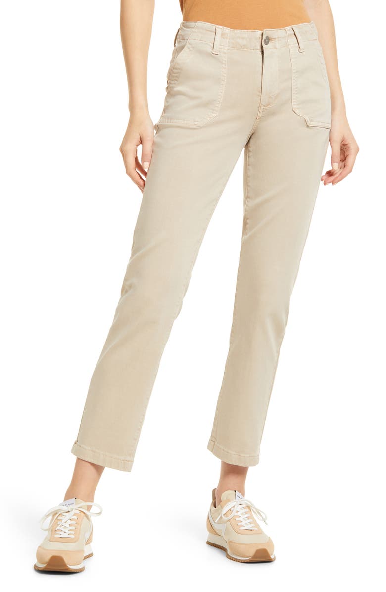 PAIGE Mayslie Straight Leg Pants, Main, color, Vintage Warm Sand