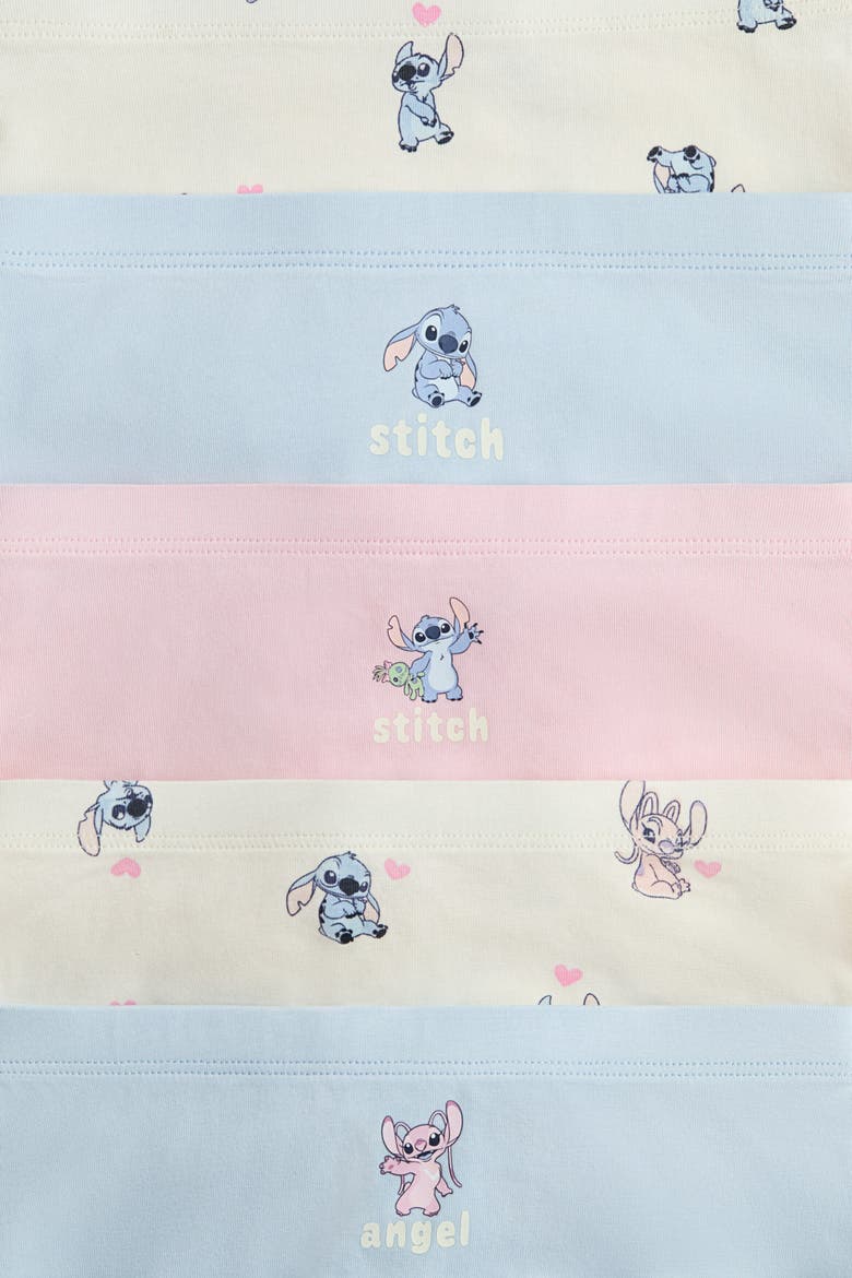 5-pack cotton boxer briefs, Alternate, color, Light blue/Lilo & Stitch
