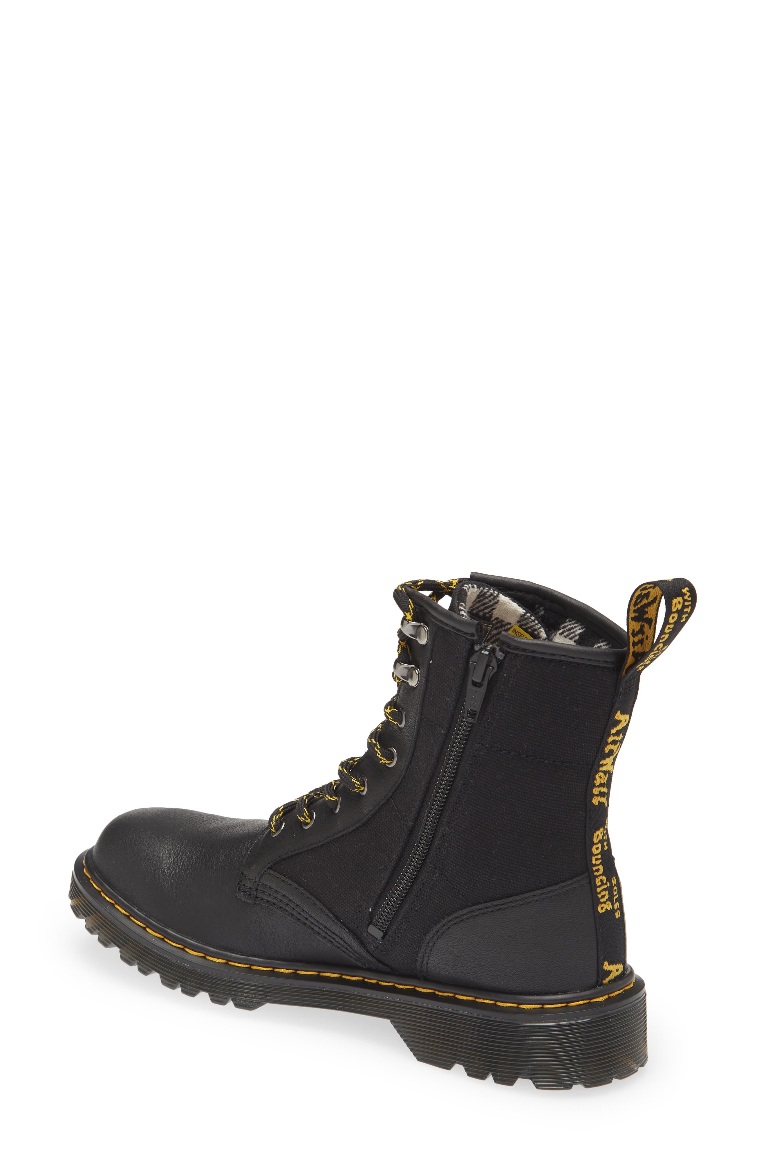 Dr. Martens Kids' 1460 Panel Combat Boot, Alternate, color, 
