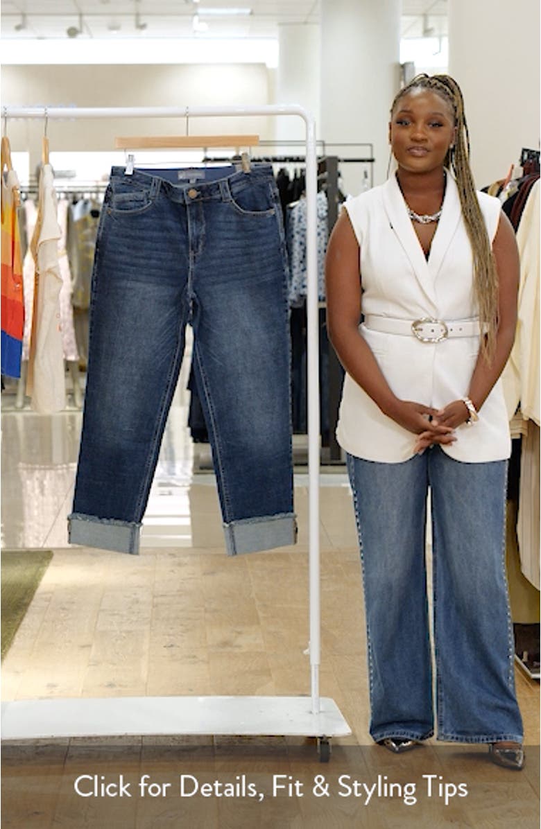 Frayed High Waist Ankle Boyfriend Jeans, sales video thumbnail