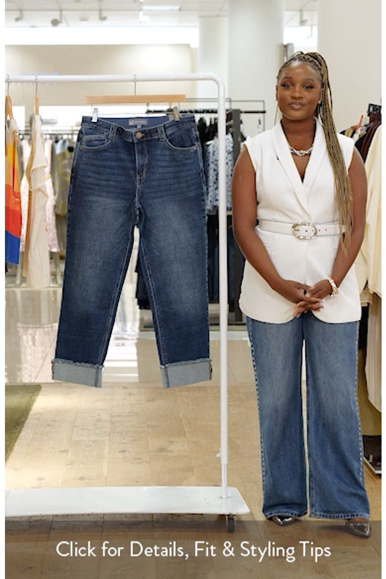 Frayed High Waist Ankle Boyfriend Jeans video