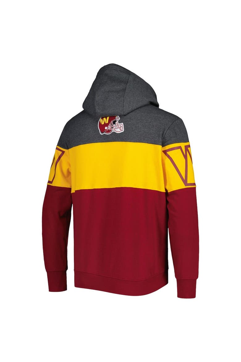 Men's Starter Heather Charcoal/Burgundy Washington Commanders Extreme Pullover Hoodie, Alternate, color, Gray