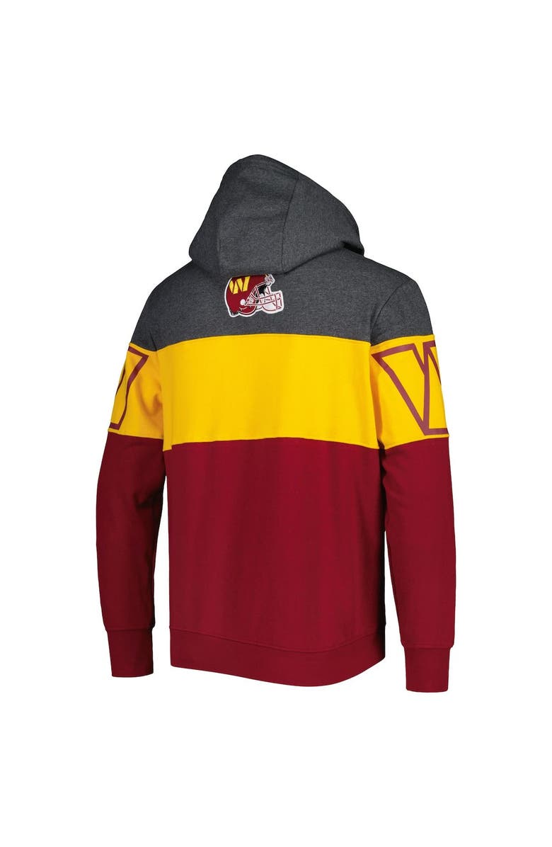 STARTER Men's Starter Heather Charcoal/Burgundy Washington Commanders Extreme Pullover Hoodie, Alternate, color, Gray