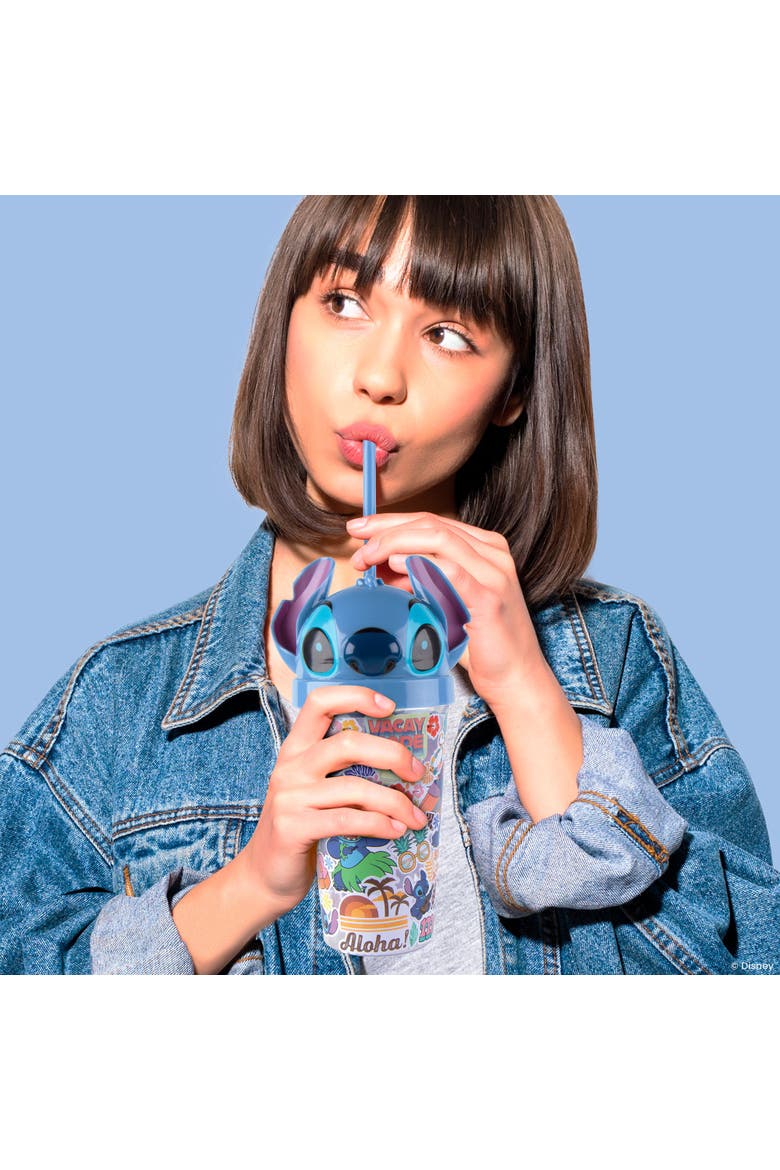 Disney Stitch Tumbler Kit 16 oz Cup, 100 Stickers, Alternate, color, Multicolored