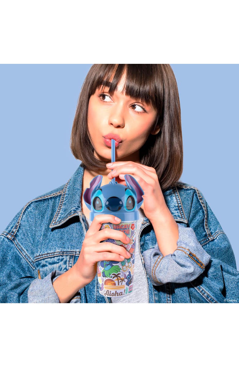 Fashion Angels Disney Stitch Tumbler Kit 16 oz Cup, 100 Stickers, Alternate, color, Multicolored