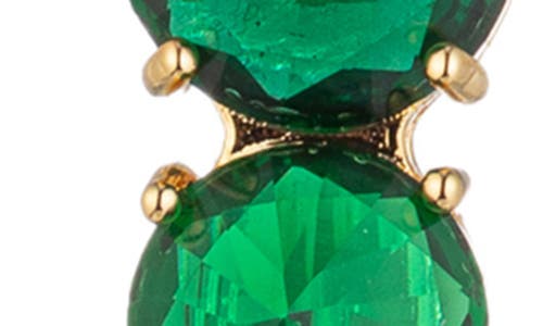 Eye Candy Los Angeles Harper Cubic Zirconia Drop Earrings In Green