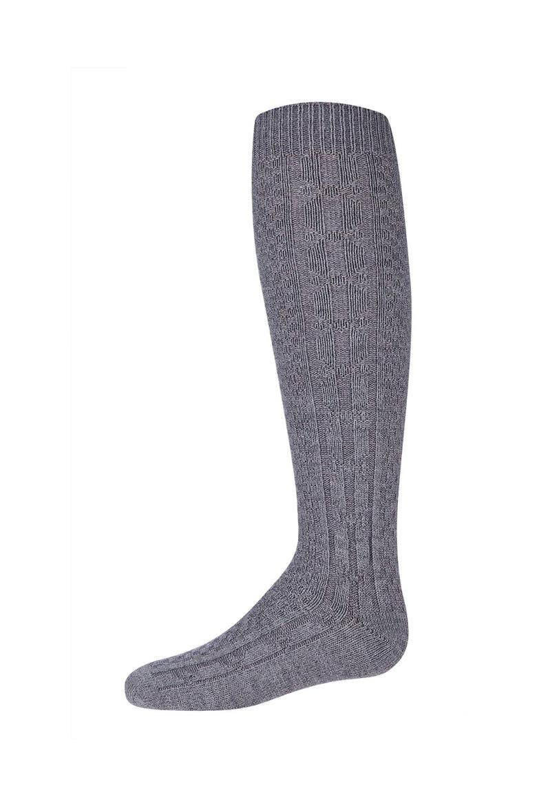 Cozy Cable Ribbed Knit Knee-High Socks, Main, color, Med Gray Heather