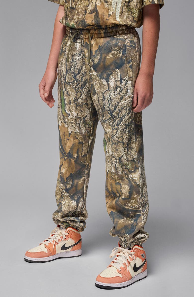 Jordan Kids' x Realtree MJ MVP Fleece Pants, Alternate, color, Medium Olive
