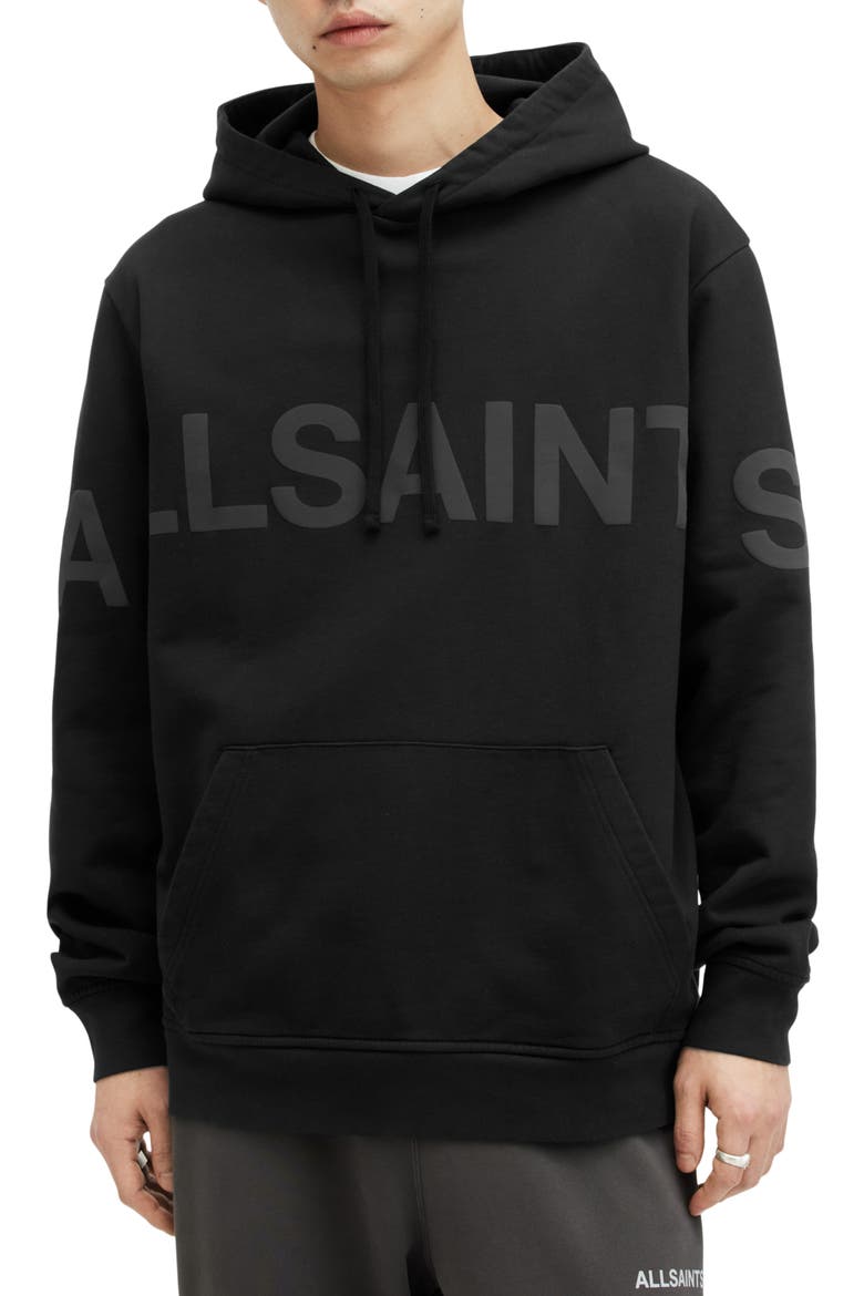 Biggy Logo Graphic Hoodie, Main, color, JET BLACK