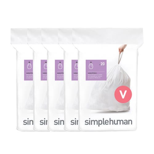 Simplehuman Code V Custom Fit Liners With Quick Dispense Packs