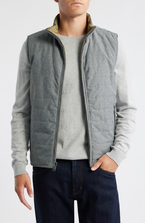 Scott Barber Reversible Quilted Vest In Gray