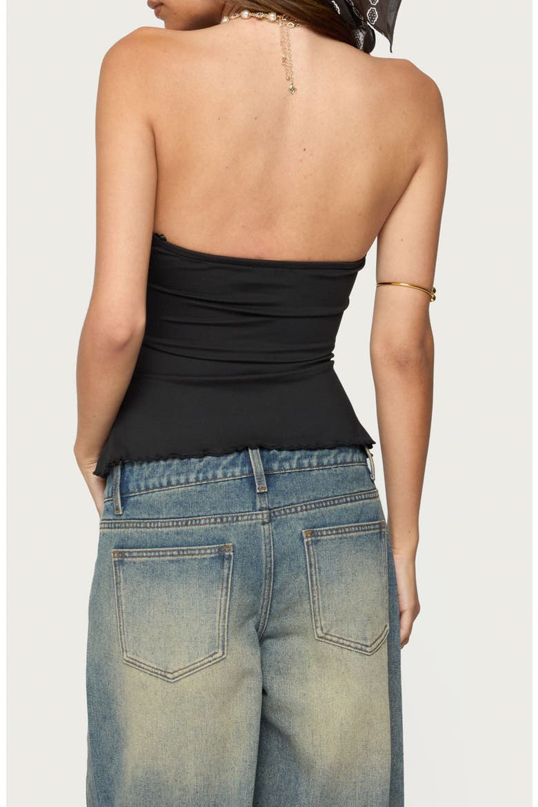 Belinda Asymmetric Tube Top, Alternate, color, BLACK