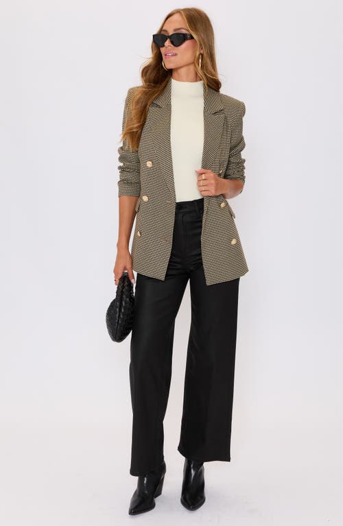 Vici Collection Margaret Plaid Double Breasted Blazer In Gray