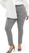 City Chic Bengaline Check Skinny Leg Pants