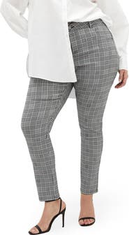 City Chic Bengaline Check Skinny Leg Pants