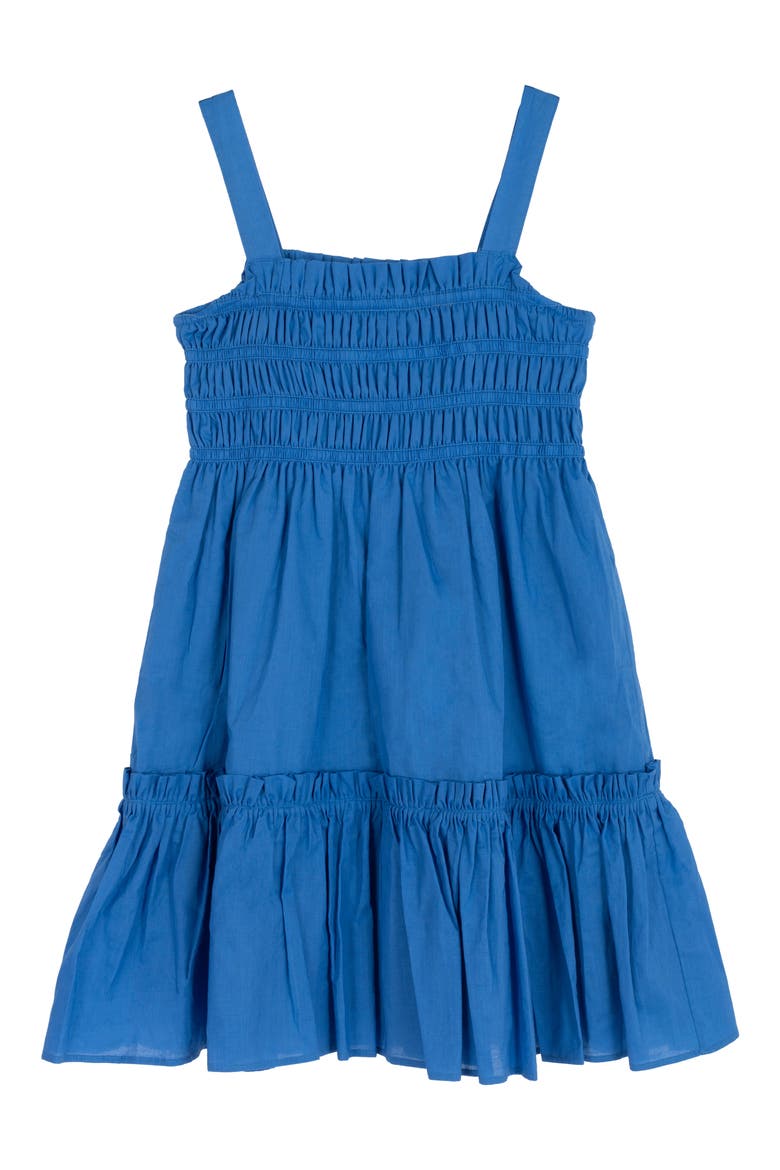 Kids' Cotton Tiered Dress, Alternate, color, ROYAL
