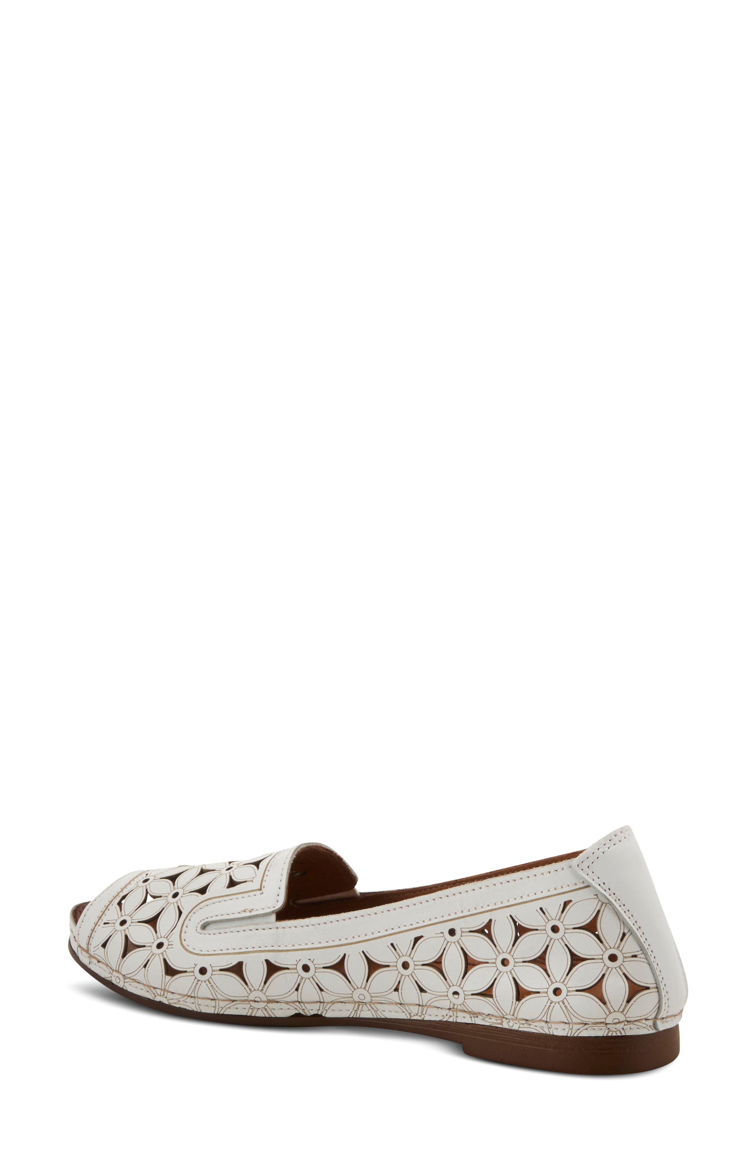 Spring Step Flowerpeep Perforated Peep Toe Flat, Alternate, color, 