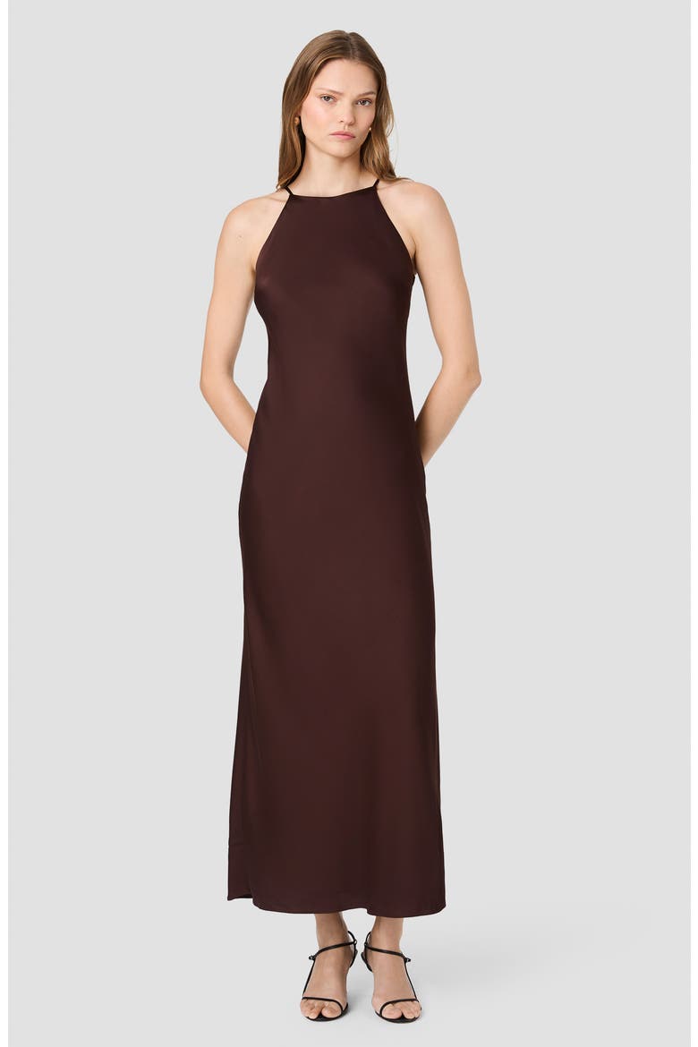 Ennis Satin Midi Slipdress, Alternate, color, COCOA BROWN
