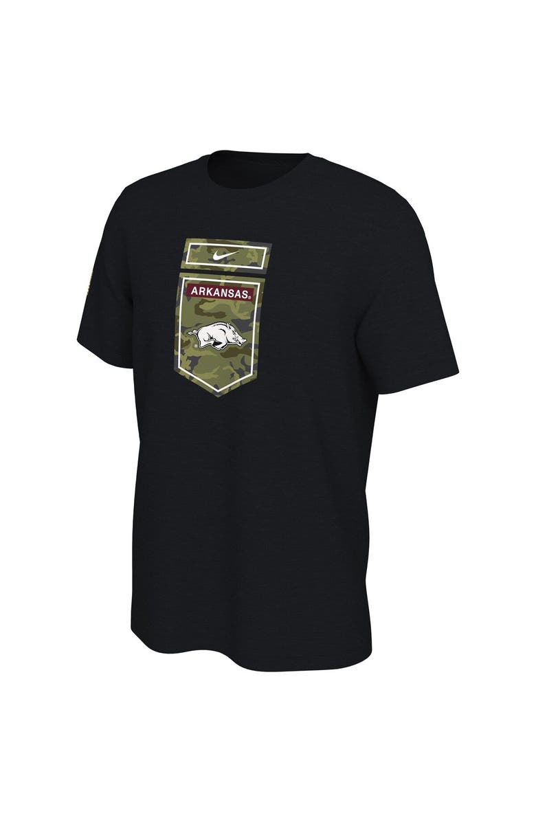 Nike Men's Nike Black Arkansas Razorbacks Veterans Camo T-Shirt, Alternate, color, 
