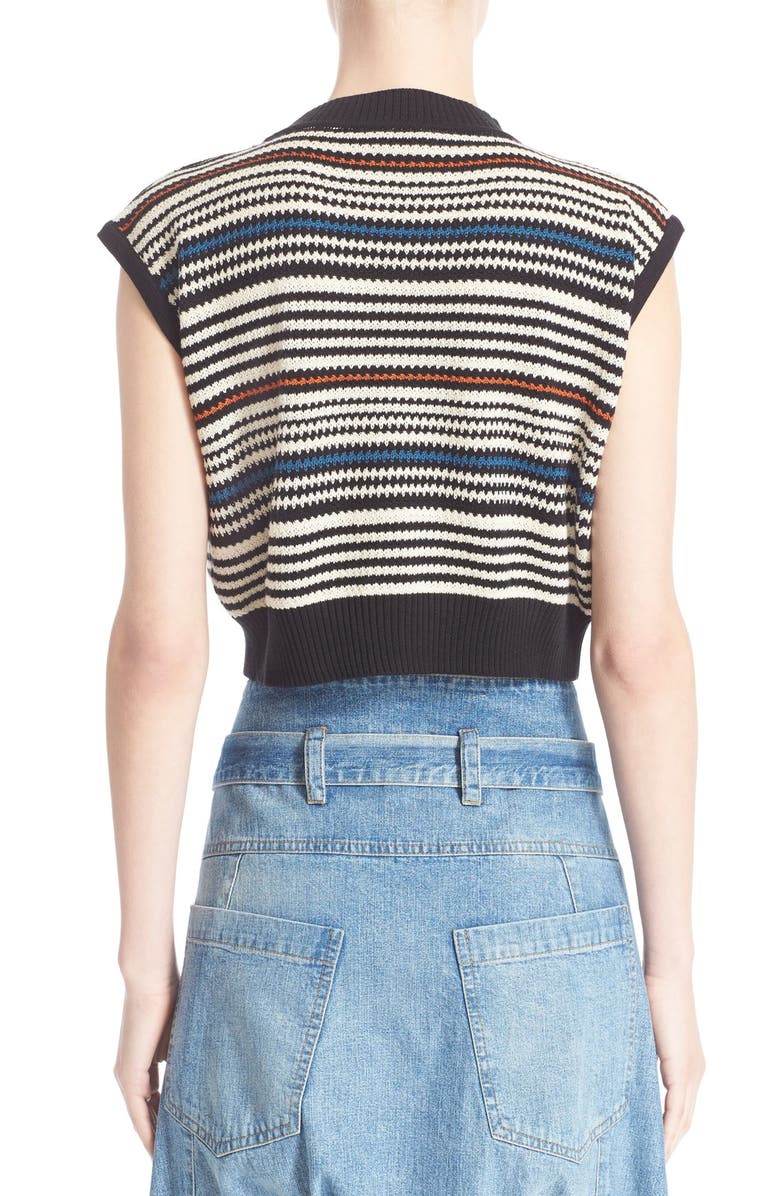Rachel Comey Stripe Crop Knit Tank, Alternate, color, 