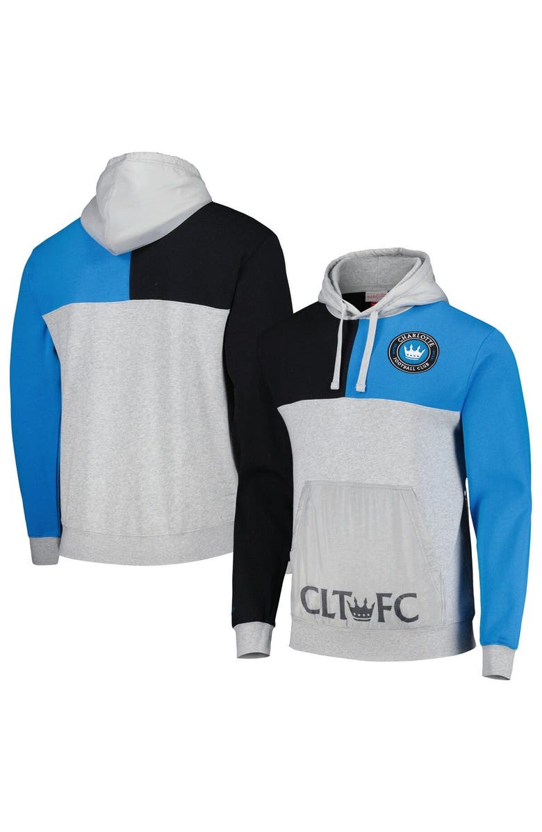 Mitchell & Ness Men's Mitchell & Ness Gray Charlotte FC Tie Breaker Pullover Hoodie, Main, color,