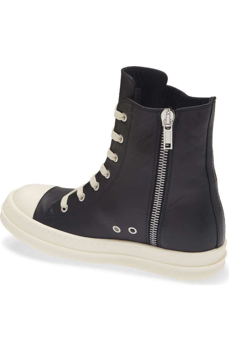 Rick Owens High Top Sneaker, Alternate, color, Black/ Milk/ Milk