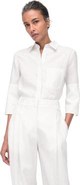Another Tomorrow French Cuff Blouse