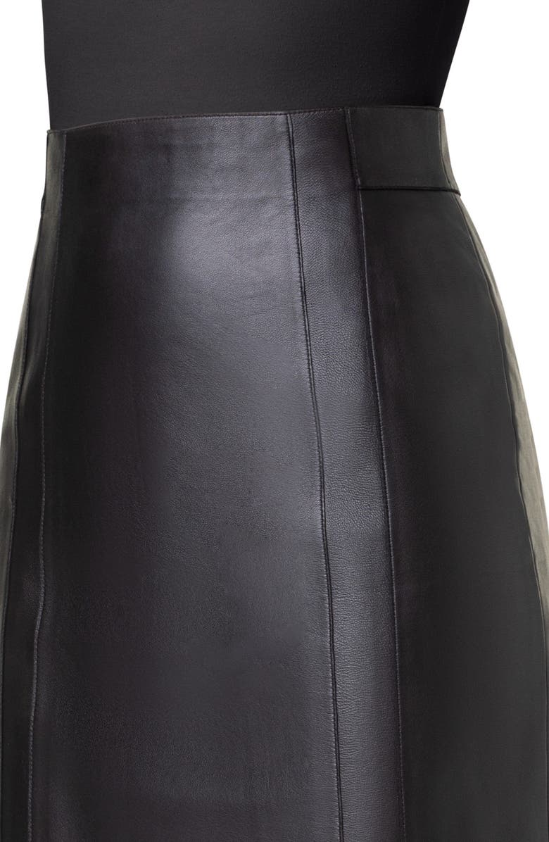 Akris Leather Skirt, Alternate, color, 