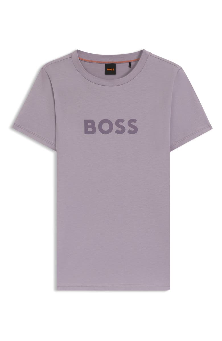 BOSS Orange Elogo Logo Cotton Graphic T-Shirt, Alternate, color, Light/ Pastel Purple