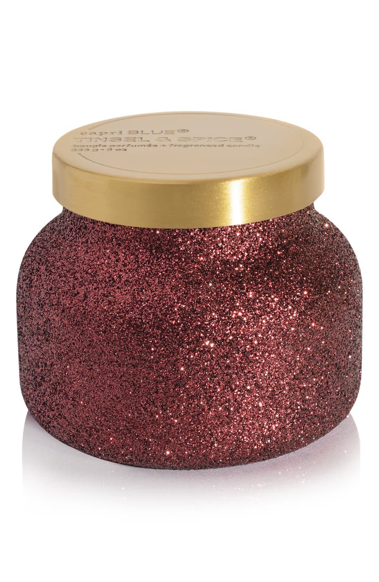 Capri Blue Tinsel & Spice Glam Signature Jar Candle, Main, color, Tinsel & Spice