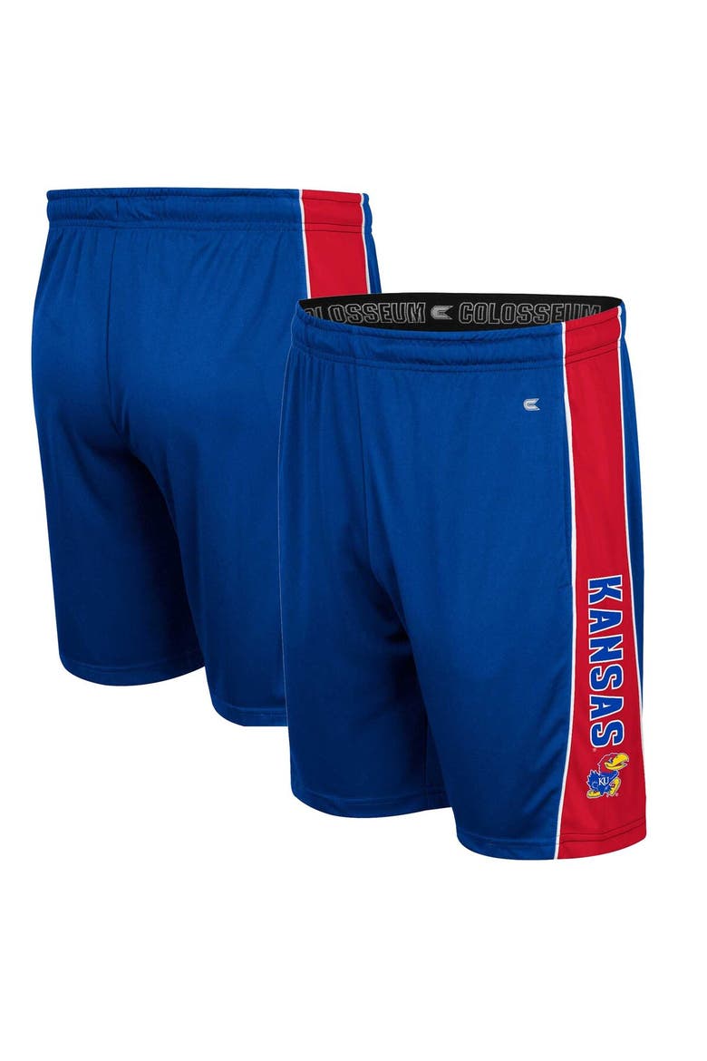 Men's Colosseum Royal Kansas Jayhawks Panel Shorts, Alternate, color, Royal