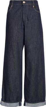 Max Mara Chiara Crop Wide Leg Jeans