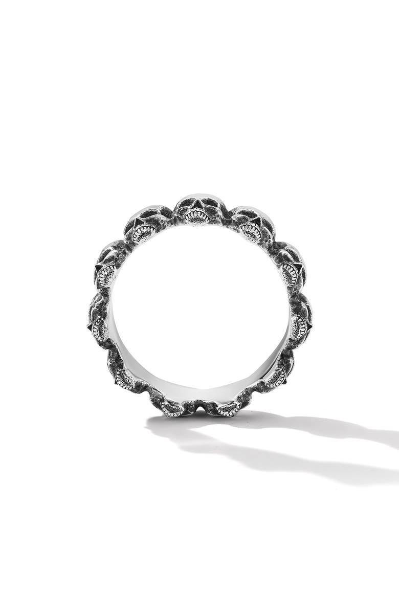 David Yurman Men's Memento Mori Skull Band Ring in Sterling Silver, Alternate, color,
