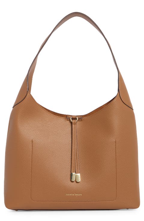 Large Ellington Faux Leather Bucket Bag