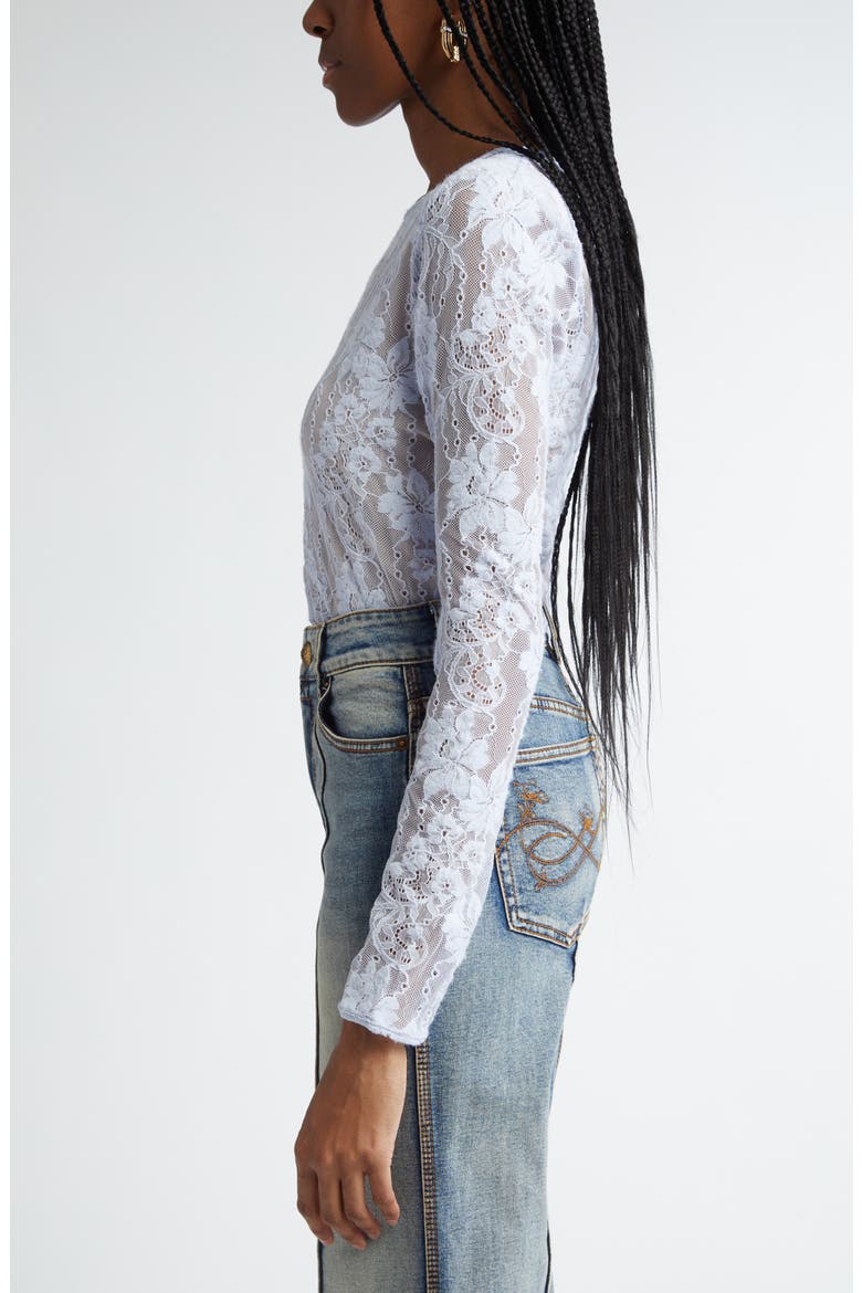 Lace Bodysuit, Alternate, color, LIGHT BLUE