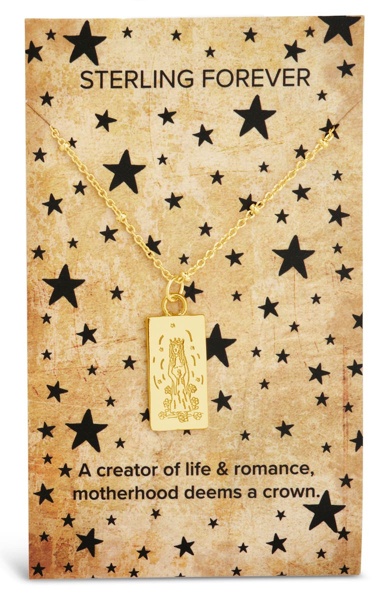 Sterling Forever The Empress Pendant Necklace, Alternate, color, Gold