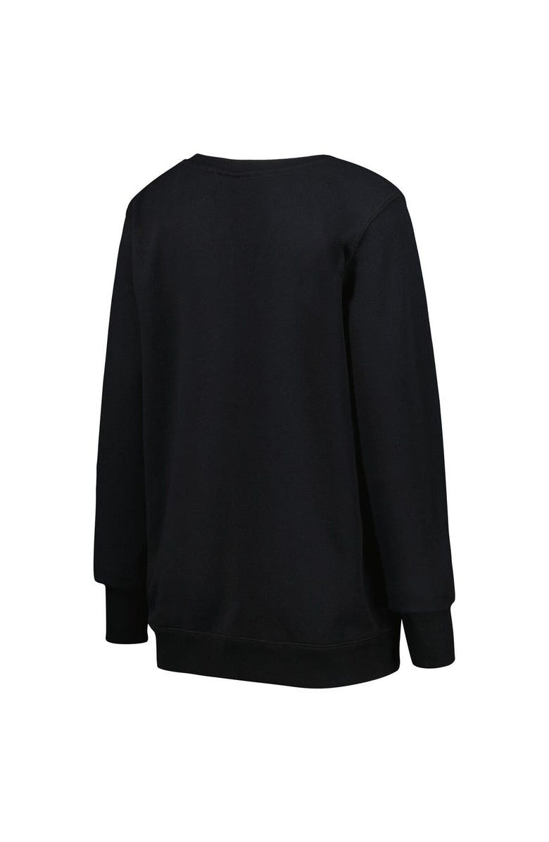 CUCE Women's Cuce Black Seattle Seahawks Sequin Logo V-Neck Pullover Sweatshirt, Alternate, color,