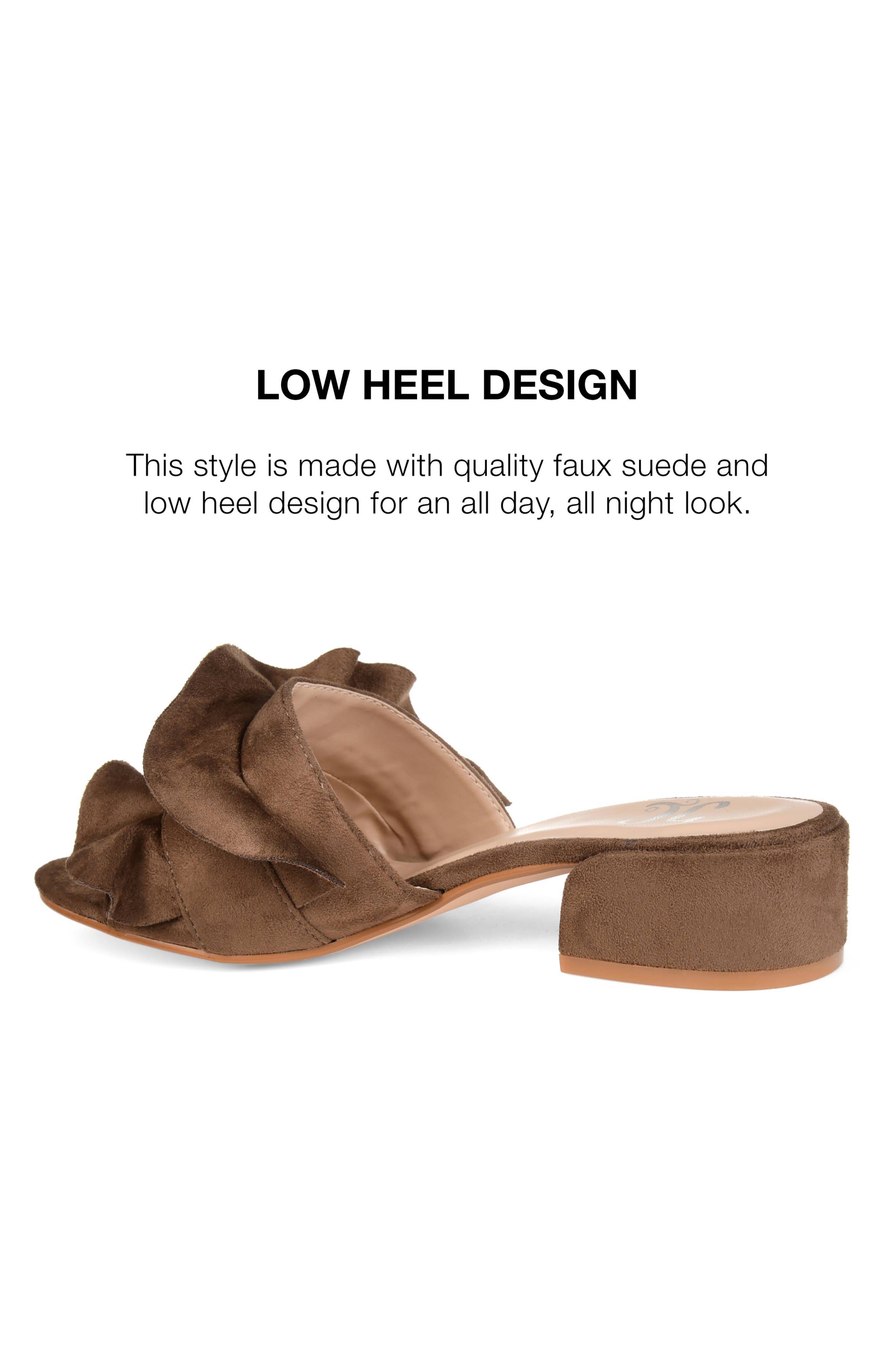Sabica Ruffle Slide Sandal, Alternate, color, TAUPE