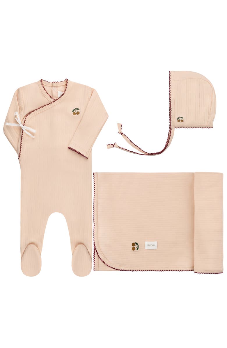 Ely's & Co. Aurora Classics Embroidered Cherry Collection - Take Me Home Set, Main, color, Pink