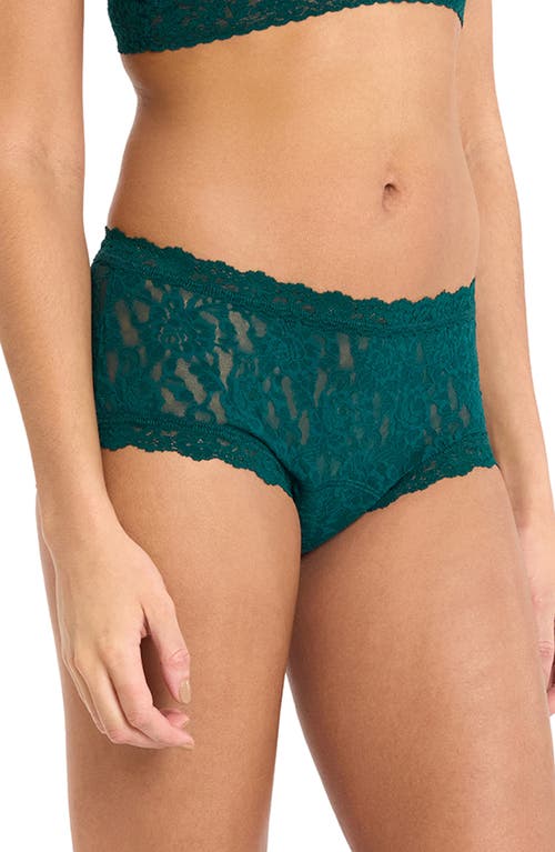 Hanky Panky X Saalt Signature Lace® Leakproof Boyshorts In Green
