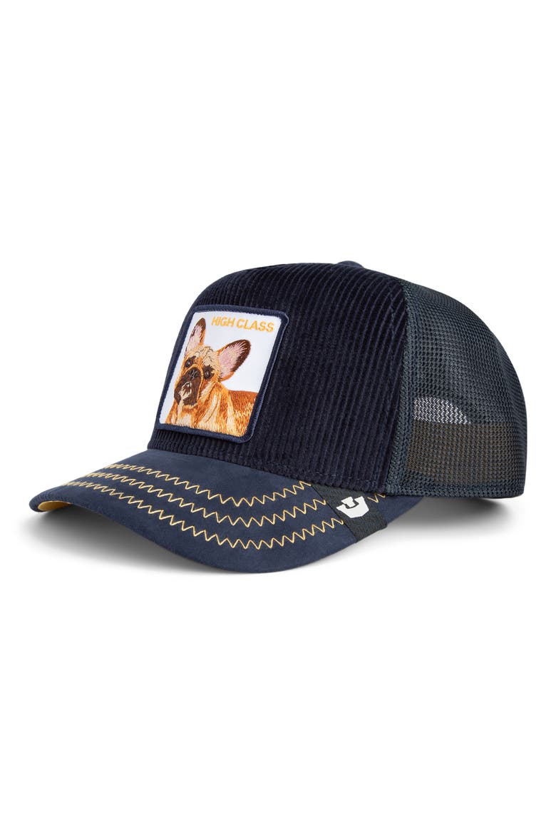 High Class Remix Dog Patch Snapback Trucker Hat, Alternate, color, MULTI COLOR