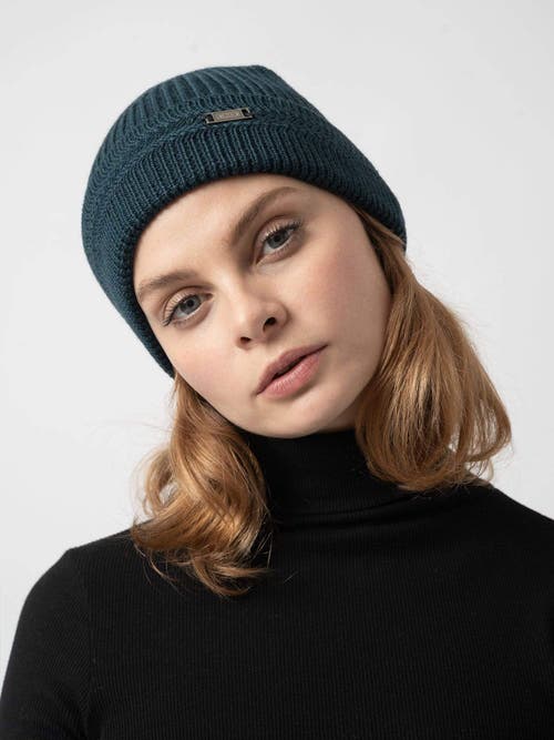 Saint + Sofia Merino Beanie In Blue
